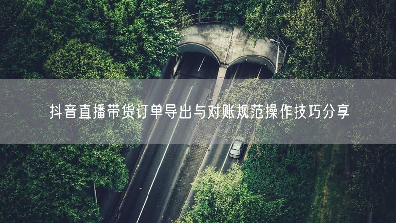 抖音直播带货订单导出与对账规范操作技巧分享
