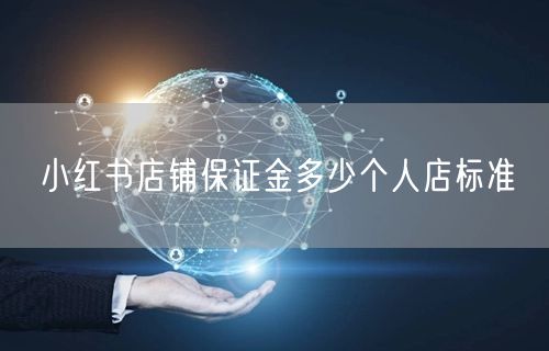 小红书店铺保证金多少个人店标准