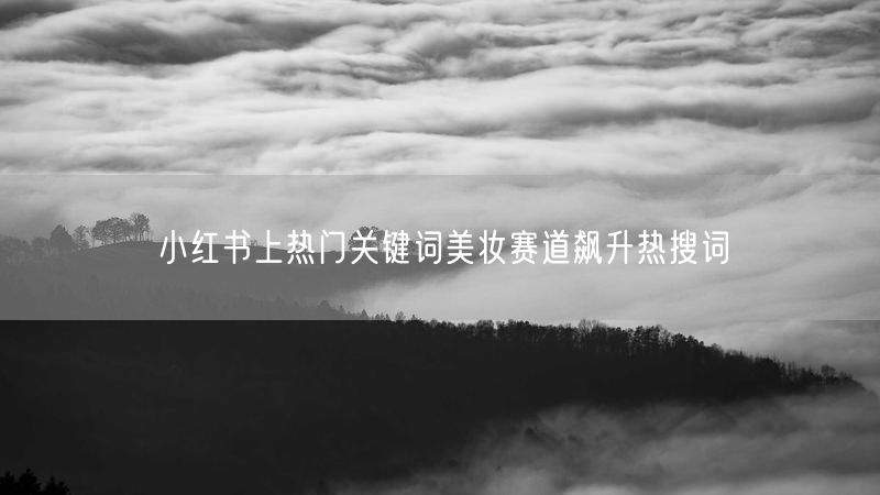 小红书上热门关键词美妆赛道飙升热搜词