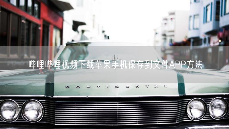 哔哩哔哩视频下载苹果手机保存到文件APP方法