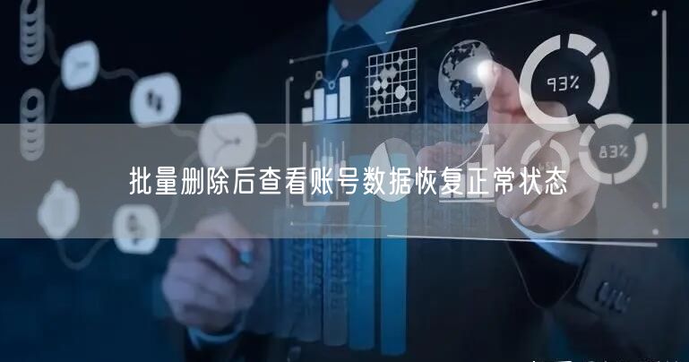 批量删除后查看账号数据恢复正常状态